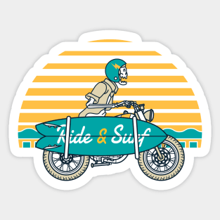 Ride and Surf Sticker